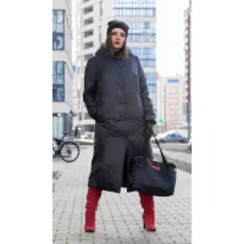 Пальто Lady Secret-8277 В цвете: Черный; Размеры: 50,52,48,54