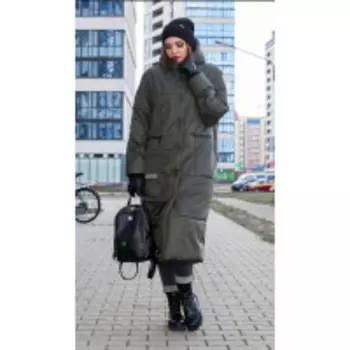 Пальто Lady Secret-8279 В цвете: Зеленый; Размеры: 56,50,52,54