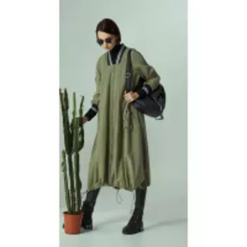Плащ Denissa Fashion-1286 В цвете: Зеленый; Размеры: 46,48