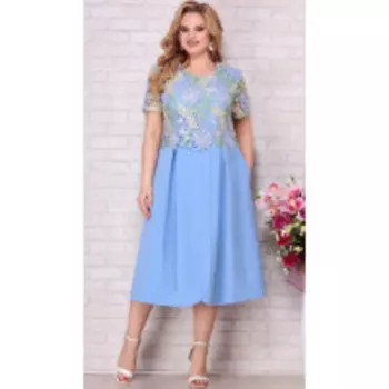Платье Aira Style-689/1 В цвете: Голубой; Размеры: 56,58,54