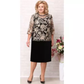 Платье Aira Style-715 В цвете: Черный; Размеры: 58,60,62,64,66