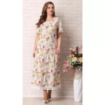 Платье Aira Style-743 В цвете: Бежевый; Размеры: 58