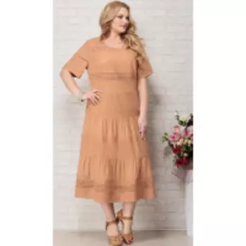Платье Aira Style-809 В цвете: Бежевый; Размеры: 60,62,64