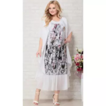 Платье Aira Style-811 В цвете: Белый; Размеры: 64,66