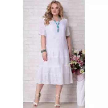 Платье Aira Style-821 В цвете: Белый; Размеры: 56,58,60
