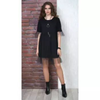Платье Alani-1285 В цвете: Черный; Размеры: 50,52,46,48
