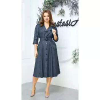 Платье Anastasia-527/6 В цвете: Синий; Размеры: 56,50,48