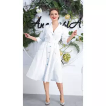 Платье Anastasia-599.01 В цвете: Голубой; Размеры: 56,50,52,48,54