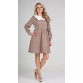 Платье Andrea Fashion-AF-117-1 В цвете: Бежевый, Коричневый; Размеры: 46,48,44,42