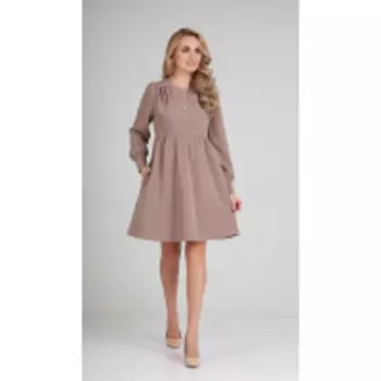 Платье Andrea Fashion-AF-117 В цвете: Бежевый, Коричневый; Размеры: 44,42