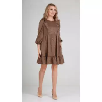 Платье Andrea Fashion-AF-120 В цвете: Коричневый; Размеры: 46,48,44