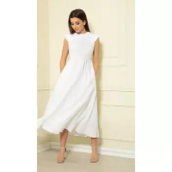 Платье Andrea Fashion-AF-133/2 В цвете: Белый; Размеры: 46,44,42