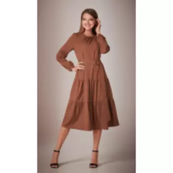 Платье Andrea Fashion-AF-28-1/2 В цвете: Коричневый; Размеры: 50,46,48,44,42