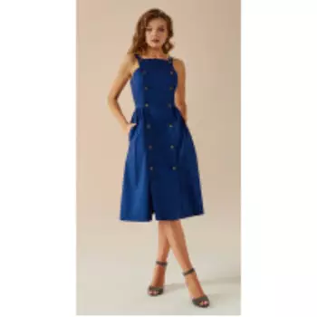 Платье Andrea Fashion-AF-7 В цвете: Синий; Размеры: 46,48