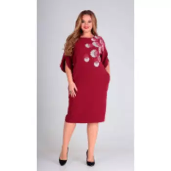 Платье Andrea Style-00240 В цвете: Красный; Размеры: 56,60