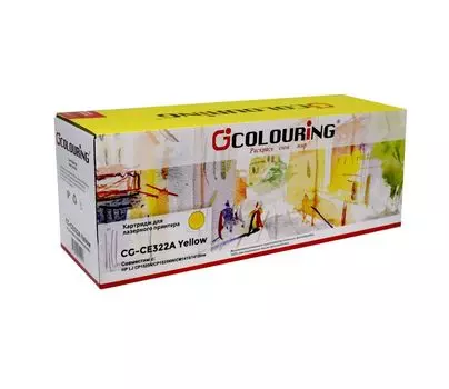 Картридж лазерный Colouring CG-CE322A (CE322A), желтый, совместимый, для LJ CP1525N/CP1525NW/CM1415/1415fnw