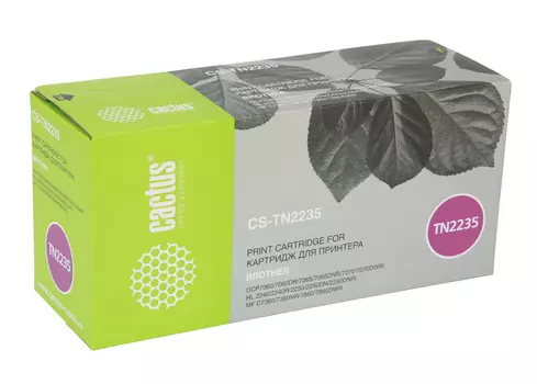Картридж лазерный Cactus CS-TN2235 (TN-2235), черный, 1200 страниц, совместимый для Brother