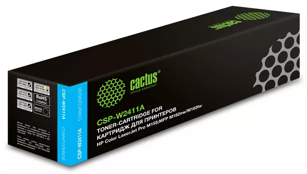 Картридж лазерный Cactus CSP-W2411A (№216A/W2411A), голубой, 850 страниц, совместимый для CLJ Pro M155/MFP M182nw/MFP M183fw