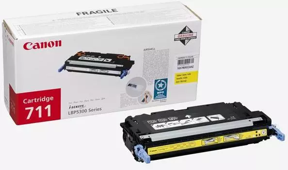 Картридж лазерный Canon 711Y/1657B002, желтый, 6000 страниц, оригинальный, для Canon LBP-5300 / 5360