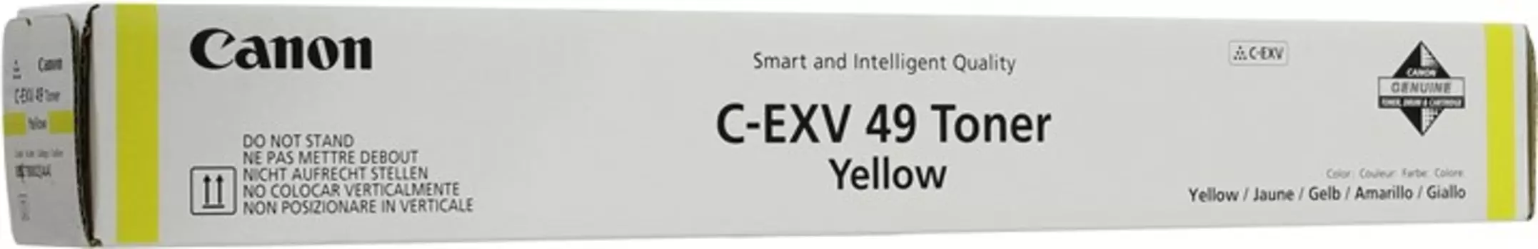 Картридж лазерный Canon C-EXV49Y/8527B002, желтый, 19000 страниц, оригинальный для Canon imageRUNNER ADVANCE С33XX, C35XX, DX C37XX