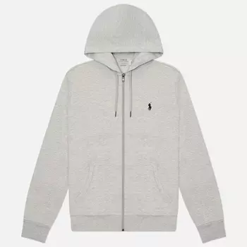 Мужская толстовка Polo Ralph Lauren Double-Knit Full-Zip Hoodie, цвет серый, размер S