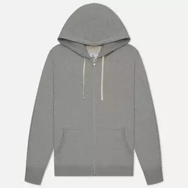 Мужская толстовка Reigning Champ Midweight Terry Full Zip, цвет серый, размер S