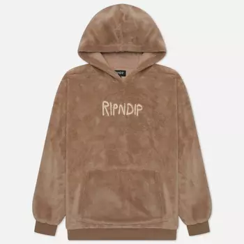 Мужская толстовка RIPNDIP Bradbury Sherpa Hoodie, цвет коричневый, размер L