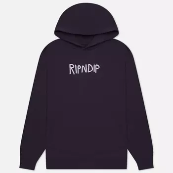 Мужская толстовка RIPNDIP Ripndip Rubber Logo Hoodie, цвет фиолетовый, размер L