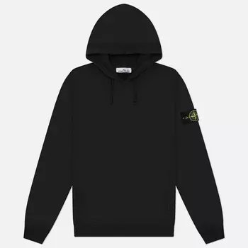 Мужская толстовка Stone Island Brushed Organic Cotton Fleece Regular Hoodie, цвет чёрный, размер L