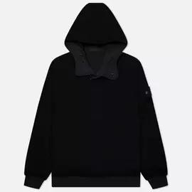 Мужская толстовка Stone Island Ghost Piece Nylon/Cotton Hoodie, цвет чёрный, размер M