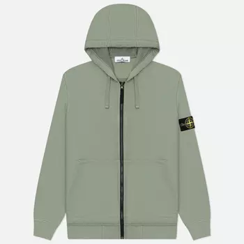 Мужская толстовка Stone Island Organic Cotton Fleece Zip Hoodie, цвет зелёный, размер L