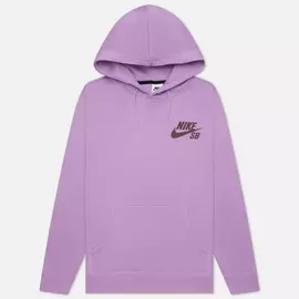 Мужская толстовка Nike SB Icon Essential Logo Hoodie, цвет фиолетовый, размер S