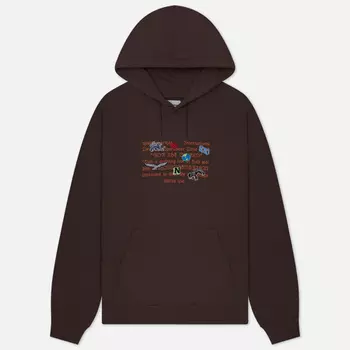 Мужская толстовка thisisneverthat Sticker Hoodie, цвет коричневый, размер XL