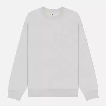 Мужская толстовка Nike Solo Swoosh Fleece Crew Neck, цвет серый, размер S