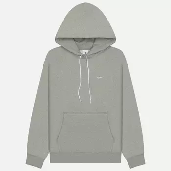 Мужская толстовка Nike Solo Swoosh Fleece Hoodie, цвет серый, размер S