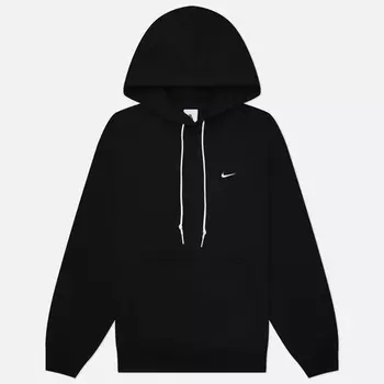 Мужская толстовка Nike Solo Swoosh Fleece Hoodie, цвет чёрный, размер S