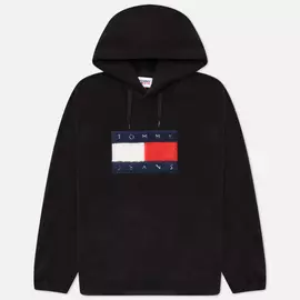 Мужская толстовка Tommy Jeans ABO Polar Fleece Hoodie, цвет чёрный, размер S