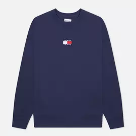 Мужская толстовка Tommy Jeans Badge Organic Cotton Crew Neck, цвет синий, размер XL