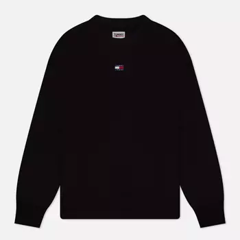 Мужская толстовка Tommy Jeans Badge Terry Relaxed Fit, цвет чёрный, размер XXL