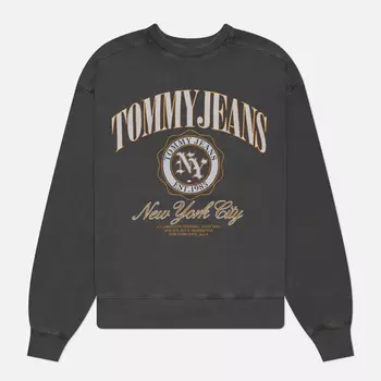 Мужская толстовка Tommy Jeans Boxy Luxe Varsity Crew Neck, цвет серый, размер XXL