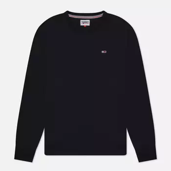 Мужская толстовка Tommy Jeans Flag Patch Fleece, цвет чёрный, размер L