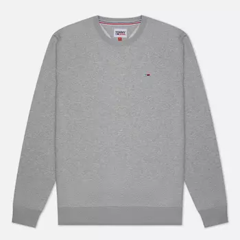 Мужская толстовка Tommy Jeans Flag Patch Fleece, цвет серый, размер M