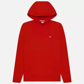 Мужская толстовка Tommy Jeans Regular Fleece Hoodie, цвет красный, размер S