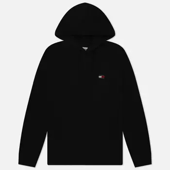 Мужская толстовка Tommy Jeans Small Badge Relaxed Hoodie, цвет чёрный, размер XXL