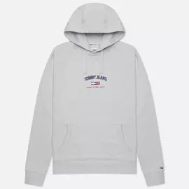 Мужская толстовка Tommy Jeans Timeless Organic Cotton Hoody, цвет серый, размер XS