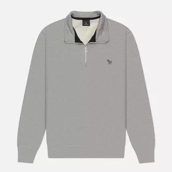 Мужская толстовка Paul Smith Zebra Logo Regular Half-Zip, цвет серый, размер XXL