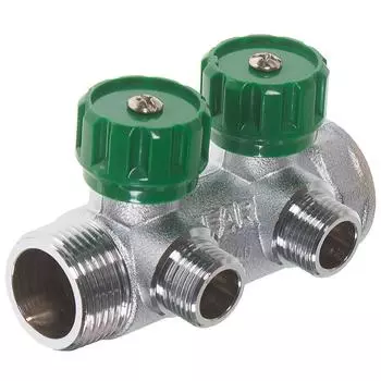 Коллектор Multifar FK 3821 112TP на 2 выхода 1x1/2" НР латунь