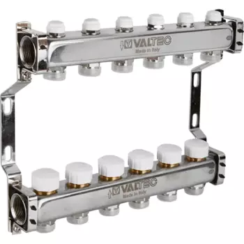 Коллекторная группа Valtec 1"x3/4" 6 выходов евроконус VTc.582.EMNX.0606