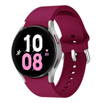 Силиконовый ремешок 20 мм для Samsung Galaxy Watch 5/4, 40 мм, 44 мм, классический, 46 мм, 42 мм, спортивный ремешок для часов Correa Galaxy Watch 5 Pro, 45 мм Samsung Watch 5 серый