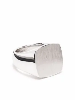 Квадратное кольцо Cushion Satin Tom Wood, серебряный